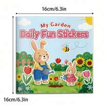 Libro de actividades con pegatinas divertidas diarias, juego de pegatinas de escenas lindas con personajes y objetos para mezclar y combinar, juegos de completar imágenes y emparejar para potenciar la creatividad, la concentración y la observación, perfecto para jugar en casa, tiempo de viaje y actividades en el aula - Cuaderno de aprendizaje con pegatinas temáticas - Ver 2