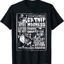 Catnip Madness Cute Kitten Cat Lover Gift For Cat Owners T-Shirt - Black - View 10