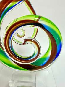 Hand-Blown Colorful Glass Music Symbol Nordic INS Style Home Decor Art Ornament - View 6