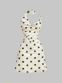 Women Plus Size Sports Dresses - Black and White - View 2