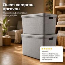RVS E-COMMERCE Kit 2 Organizer Box With Lid Bathroom Kitchen 22 Liters Jaguar - Black - View 4