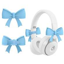 2pcs Pink Bow Decor Hanging Ornaments, Cute Printed Bow Fashion Headphone Charms, Gift For Gamer Girls - Multicolor - View 10