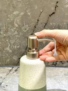 1pc Modern Minimalist Ceramic Soap Dispenser & Toothbrush Holder | Freestanding Non-Slip Design, Ideal For Bathroom Storage And Organization - Multicolor - View 6