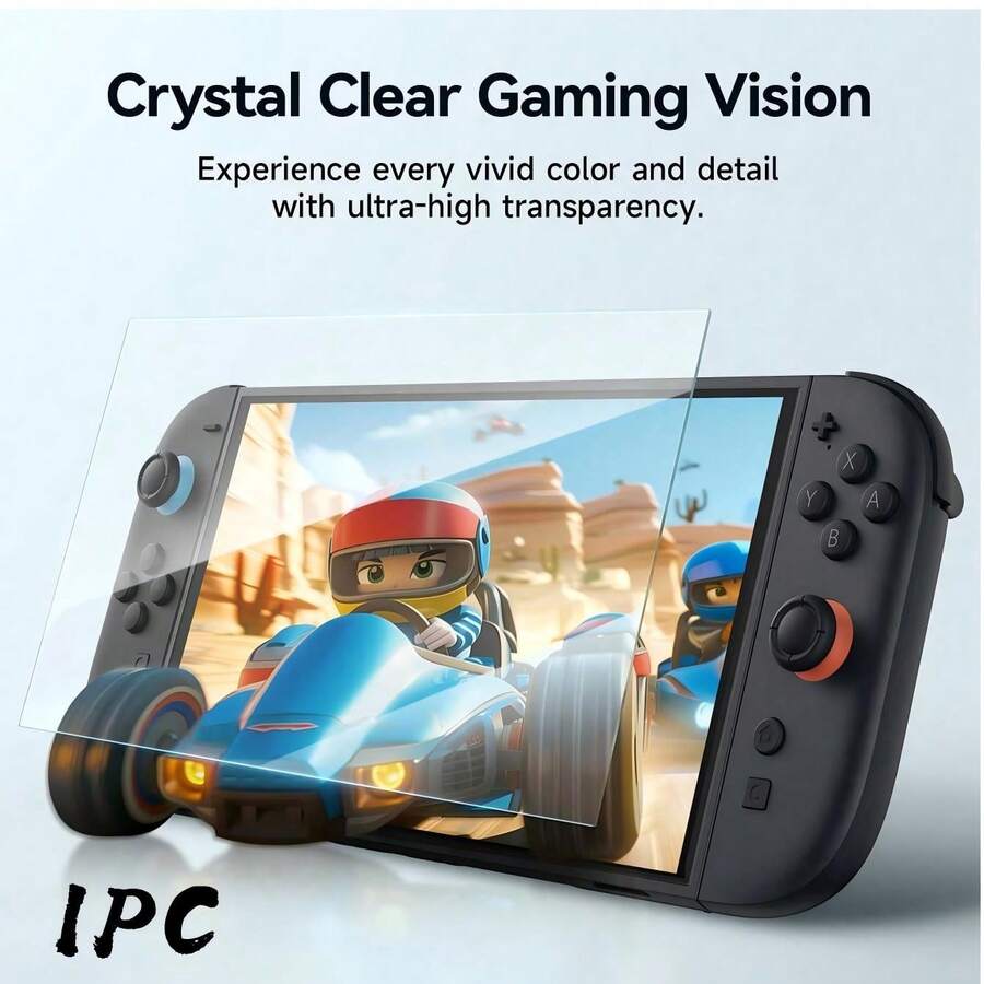Protector de pantalla de vidrio templado de cobertura completa para consola Switch/Switch OLED/New Switch 2(2025)/Switch Lite, resistente a arañazos y a caídas - Ver 1
