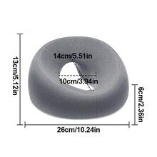 Massage Table Headrest Pillow – Face Down Cradle Cushion With Memory Foam For Sleeping & Relaxation - Dark Grey - View 12