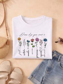 Blusa Estampada para Mujer 'God Says You Are' de Algodón Casual Elección perfecta de regalo de cumpleaños o festividad pra amigos, familiares, novio o novia - Blanco - Ver 3