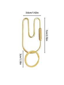 Brass Key Ring With Key Chain, Screw Twist Metal Key Ring, Key Storage Pendant, Minimalist Bag Decoration Pendant, Daily Accessory, Unisex Daily Key Accessory Gift, Suitable For Hanging Bags, Outdoor, Travel And Gifts, Unique Party Gift, Birthday Gift, Teacher Gift, Back To School Gift - Multicolor - View 11