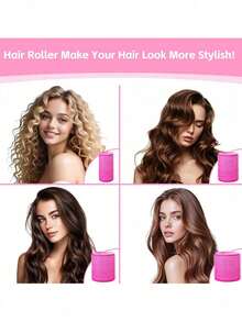 50Pcs/Set Self Grip Hair Rollers And Clips Set, Includes Self Holding Hair Curlers And Duckbill Clips, Hair Salon Curlers, DIY Styling, Optional Individual Items Purchase - Multicolor - View 9