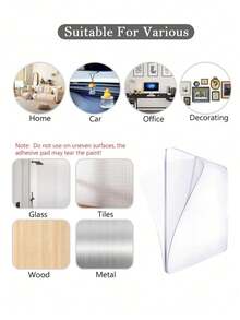 Double Sided Adhesive Tape Transparent Sticky Gel Pads Removable Washable Traceless Gel Grip Tape For DIY Office Mat Fixing - Double-sided Adhesive - View 4