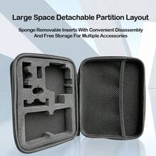 Bolsa de almacenamiento multifuncional de carcasa dura para cámara de acción, adecuada para kit de fotografía callejera, estuche protector especializado a prueba de golpes, divisores de corte preciso, bolsa de clasificación de accesorios digitales, solo bolsa vacía, accesorios no incluidos - Ver 11
