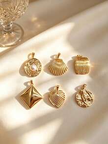 Multi-Style Ins Beach Vacation Style Multi-Piece Combination DIY Stainless Steel Pendant, Freely Combinable, Skin-Friendly And Sweat-Resistant Stainless Steel Material, Graduation Season Island Travel Sister Pair Commemorative Small Gift, Valentine's Day Mother's Day Christmas Holiday Set Gift Jewelry - Multicolor - View 1