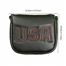 1PC Red Line Pattern Mallet Putter Cover, PU Golf Club Headcover, Universal Fit For Most Brands - Multicolor - View 9
