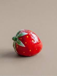 2 pièces Salières et poivrières créatives en céramique en forme de fraise, peintes à la main, pots à assaisonnement, convient pour un usage quotidien à la maison, bouteilles d'épices pour table de restaurant, fêtes de barbecue en plein air, cadeaux, décoration de fête - Multicolore - Voir 9