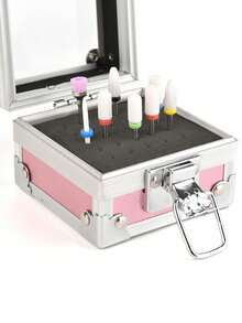1pc 3.04 Inch 25-Hole Nail Drill Bit Holder Storage Box, Nail Polish Head Storage Container, Nail Art Tool Organizer Display, Suitable For Acrylic Nail Drill Bits (Drill Bits Not Included, Multicolor) - A - View 8