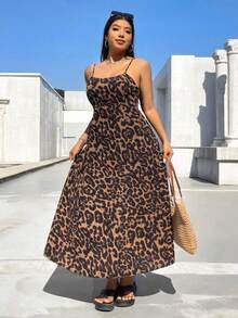 Women Midi Dresses - Marron - View 4