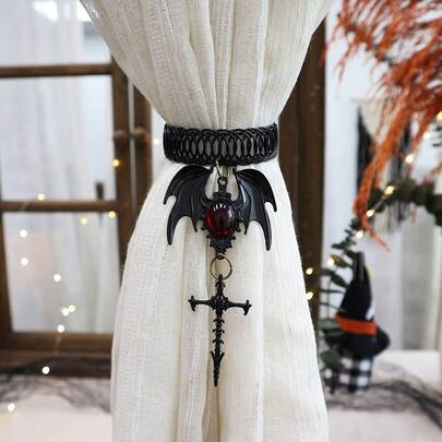 1pc Gothic Style Halloween Decor Curtain Tieback Accessory Curtain Holder Curtain Holdback For Home Decorations