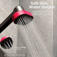 Handheld Shower Head - Pressurized Shower Head, 4 Water Flow Modes + 360° Rotation Adjustment Function, Anti-Drop And Durable Handheld Spray Head, Equipped With One-Touch Water Stop Function And Anti-Clogging Design, Suitable For Bathing, Bathroom Accessory Replacement, Home And Living Cleaning Scenarios - Multicolor - View 2
