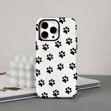 [Expédition 24h depuis DE/FR/ES]Coque de téléphone Apple 17 16 22 23 24 25 26 Galaxy : Motif de patte de chien, Coque deux-en-un avec film - Durable, double couche pour une protection supérieure, longue durée, anti-chute - Compatible avec iPhone 16, 15, 14, 13, 12, 11, 8, 7, X, XS, XR, Plus, Pro, Max, SE2, SE3, Cadeau d'anniversaire ou de mariage parfait pour les amis et la famille - 1 image couleur - Voir 5