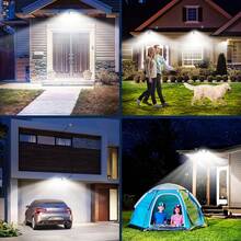 400LED Outdoor Solar Wall Light, With Motion Sensor Lighting, LED Cool White Solar Floodlight, IP65, High Brightness Solar Street Light, Larger Solar Panel, Easy To Install, Super Bright, Auto ON/OFF, For Porch, Courtyard, Garage, Fence, Path - 400LED - View 9