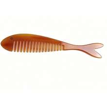 1件趣味創意魚形醋酸纖維髮梳，復古醋酸纖維梳，便攜可水洗水鑽裝飾簡約迷你髮刷 - 彩色 - 查看 12