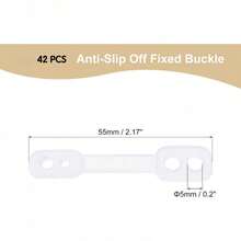 42pcs White Windproof Hanging Hooks Clothes Hanger Fixings, Colorful Anti-Slip Lock Clips For Clothes Rod, Prevent Items From Falling, Vibrant Colors, Strong Wind Resistance, Prevent Items From Being Blown Away Or Displaced - 42 Items - View 9