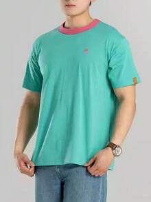 Timberland Summer New Outdoor Sports Casual Loose Print Men's Crew Neck Short Sleeve T-Shirt - Green - View 3