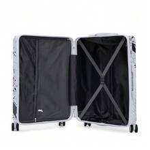 Custom PC Spinner Wheel Suitcase, Hand Luggage Suitcase, With Printed Pattern And Combination Lock - 黑色 - 查看 10