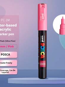 1pc UNI PC-1M 0.7mm Acrylic Fiber Tip Poster Marker, Waterproof, For Students, Office, Painting, Art, Back To School - PC-1M 0.7mm - View 12