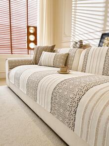 1 Stück Boho-Stil Chenille Sofakissen, Ganzjahres-Sofabezug, Sofaüberwurf, schützt das Sofa, atmosphärische Dekoration, minimalistisch & elegant, langanhaltend, haustiersicher, 1-4 Sitzer, L-förmiges Sofa, dekoratives Sofa, schützt das Sofa, dekoratives Sofa - Weiss - Übersicht 5