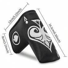 1pc High Quality Poker Pattern Golf Club Head Cover, Dust-Proof Durable Golf Club Head Cover - Multicolor - View 7
