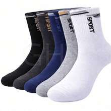 kit 12 pares meias algodão premium 36 ao 44 unissex cano longo sport esportiva 12 ou 6 pares - Multicolorido - Visão 6
