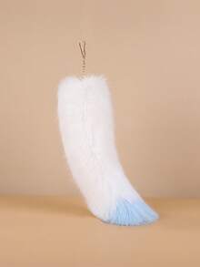 New Personalized Fox Tail Bag Charm, Keychain Tail Pendant, Cute Faux Fur Fox Tail Keychain, Keyring, Bag Accessory, Gift For Valentine's Day, Holiday (Random Color) - Multicolor - View 17