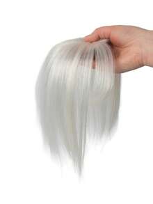 Women's Short Bob Hair Topper Piece, Suitable For Thin Hair, Side Part With Bangs, Covers Gray Hair, Straight Hair, Increases Hair Volume - Multicolor - View 14