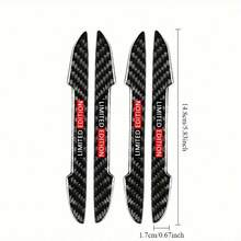 4pcs Limited Edition Car Door Edge Protectors, Red Decorative, Durable Rubber Material, Enhance Vehicle Safety - 4pcs - View 7