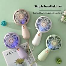 [Adjustable USB Personal Mini Fan]Rechargeable Handheld Turbo Fan - 100-Speed Adjustable, USB Charging Portable Fan, Great For Beach, Indoors And Outdoors; Great Gift Idea - White - View 3