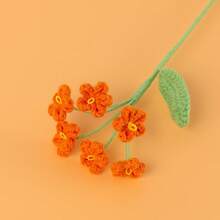 1/3/5件手工鉤編勿忘我毛線花，每莖6朵花，粉色、藍色、白色、紅色毛線編織勿忘我仿真花，適合居家客廳、餐廳、臥室花瓶裝飾、鞋櫃、餐桌、咖啡桌等仿真花裝飾，可用於畢業、生日等禮物DIY花束包裝 - 彩色 - 查看 12