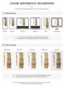 18-Inch Synthetic Long Curly Wavy Ponytail Wig With Hair Clips, Long Hair Tie, And Magic Drawstring, Suitable For All Women. - Multicolor - View 7