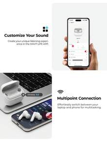 havit ANC 無線運動入耳式/半入耳式耳機 ENC 降噪 觸控操作 HiFi 立體聲 附麥克風，兼容 iPhone/Samsung/Huawei/Xiaomi - 白色 TW982 PRO - 白色 - 查看 10