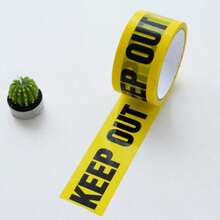 1 Roll Warning Danger Caution Tape, Construction Site Warning Line, Yellow Engineering Vehicle Party Decoration, Halloween Decoration Party Supplies (24/48mm) - CAUTION - View 12