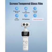 Juego de 4 piezas de protector de pantalla y lente para Insta360 Luna Ultra, incluye 2 protectores de lente + 2 protectores de pantalla, vidrio templado de dureza 9H, resistente a arañazos, sin burbujas, transparente de alta definición - Ver 4