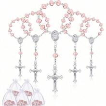 15pcs/Set Naming Ceremony Set: Faux Crystal Cross Bracelet, Suitable For Birthday Party, Commemorative Gift, Naming Ceremony, Wedding Party, Women's Naming Ceremony, Birthday Party Gift, Wedding Party Gift, Pre-Wedding Party Gift, Anniversary Party Gift, Suitable For Mother, Couple, Best Friend Daily Wear, Mother's Day Gift - A - View 4