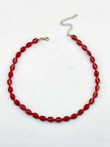 1 pieza o 6 piezas Collar de estilo bohemio de moda con cuentas de plástico de colores con patrón de corazón, cuentas con forma de estrella, conjunto de cuentas de arroz asimétricas de varios colores, múltiples estilos disponibles, adecuado para el uso diario de las mujeres, vacaciones, fiestas, banquetes nocturnos y talla grande ocasiones, el color, el patrón y el tamaño del plástico son multicolores hechos a mano, cada cuenta es diferente - Multicolor - Ver 17