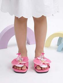 1 Pasang Sandal Jepit Anak Gaya Bohemian Motif Bunga Merah Muda, Cocok Untuk Musim Panas, Pernikahan, Pemakaian Sehari-hari, Pesta, dan Acara Lainnya, Nyaman Sepanjang Hari (Ukuran Lebih Kecil, Silakan Pilih Ukuran yang Sesuai Berdasarkan Panjang Bagian Dalam) - Berwarna merah muda - View 5
