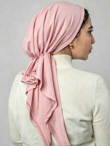 1pc Solid Color Women's Middle Eastern Arabic Classic Fashion Elegant Casual Versatile Ribbon Hijab Cap Wide Brim Curved Turban Hat Suitable For Daily Outdoor Wear - Multicolor - View 16