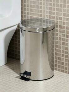 Stainless Steel Pedal Trash Can, Featuring Odor-Proof And Non-Contact Design. Suitable For Kitchen, Bathroom, Bedroom, Office And Other Home Settings. Available In 5L And 3L Capacities. - New Model - View 1