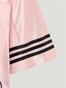 Adidas Originals Unisex   JERSEY Collaboration Sports Short-Sleeve T-Shirt KU3105 - Dusty Pink - View 6