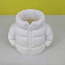 1PC Creative Down Jacket Shaped Pen Holder Ornament - Random Color - Student Desk Stationery Storage Box - Home Plastic Storage Decor - A - View 8