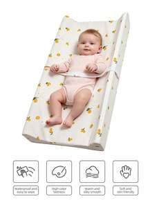 1 buah Alas Ganti Popok Bayi, Kulit PU Tahan Air, Dengan Sabuk Pengaman, Motif Buah, Mudah Dibersihkan, Aksesori Penting untuk Bayi - MultiWarna - View 3