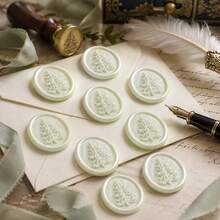 20pcs/Pack 3D Pine Tree Pattern Wax Seal Stickers, Self-Adhesive Gift Wedding Invitation Envelope Seal Stickers, Light Green - 3D Pine Tree - Light Green - View 7