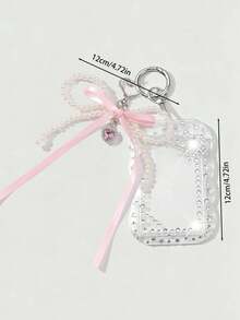 Tarjetero colgante Y2K con lazo de perlas, pegatinas DIY gratis, tarjetero portátil lindo con lazo de perlas, tarjetero de identificación decorado con strass, llavero de bolsa tarjetero, tarjetero de tarjetas de crédito, tarjetero de identificación multifuncional de dibujos animados, adecuado para escuela/trabajo/oficina/uso diario, regalo de cumpleaños único, regalo para maestros, regalo de fiesta, regalo de vacaciones, regalo de vuelta a la escuela - Multicolor - Ver 11